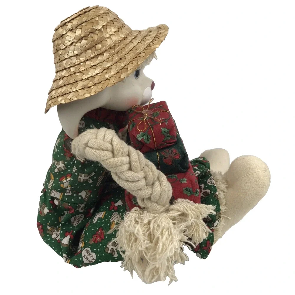 House Of Lloyd 1994 Floyd Bunny Shelf Sitter Rabbit Porcelain Rope Arms Vintage